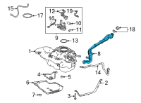 OEM Toyota Corolla Cross Filler Pipe Diagram - 77210-0A050