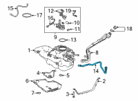 OEM 2022 Toyota Corolla Cross Vent Tube Diagram - 77404-0A060
