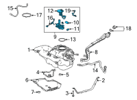 OEM Toyota Corolla Cross Fuel Pump Assembly Diagram - 77020-0A120