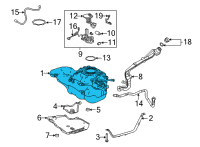 OEM Toyota Corolla Cross Fuel Tank Diagram - 77001-0A120