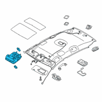 OEM 2017 Kia Sportage Lamp Assembly-Overhead Console Diagram - 92800D9010ED