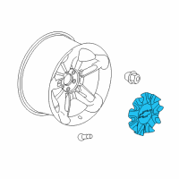 OEM 2003 Chevrolet SSR Hub Cap ASSEMBLY (Rear) Diagram - 12451802