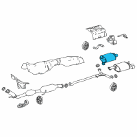 OEM 2018 Toyota Camry Muffler Diagram - 17430-F0090