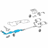 OEM 2021 Toyota Camry Converter & Pipe Diagram - 17410-F0441