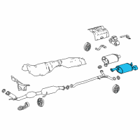OEM 2021 Toyota Camry Muffler Diagram - 17440-F0102