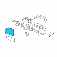 OEM 2020 Ford F-250 Super Duty Mirror Glass Diagram - FL3Z-17K707-F