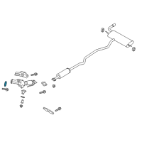 OEM Ford Escape Converter & Pipe Gasket Diagram - AM5Z-9450-A