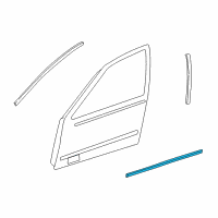 OEM 1999 Nissan Altima Moulding-Front Door, RH Diagram - 80870-9E015