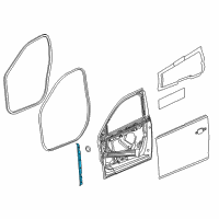 OEM 2019 Chevrolet Malibu Front Weatherstrip Diagram - 23295056