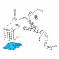 OEM 2014 Chevrolet Impala Limited Battery Tray Bracket Diagram - 10408951