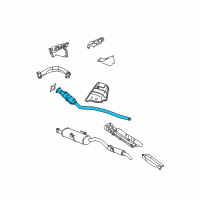 OEM 2005 Dodge Caravan Catalytic Converter & Pipe Diagram - 5110133AB