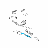 OEM 2001 Chrysler Voyager Exhaust Muffler And Resonator Diagram - 4881332AH