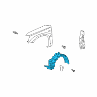 Genuine Toyota Highlander Fender Liner diagram