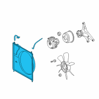 OEM 2016 Lexus LX570 Shroud, Fan Diagram - 16711-38120