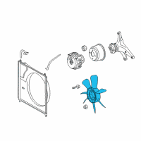 OEM 2018 Toyota Tundra Fan Blade Diagram - 16361-38020