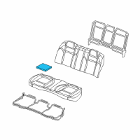 OEM Dodge Charger Seat Cushion Rear Foam Diagram - 68104309AA