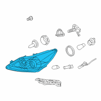 OEM 2010 Hyundai Genesis Head Lamp Sub Assembly, Right Diagram - 92104-3M081