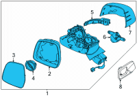 OEM 2022 Kia Carnival MIRROR ASSY-OUTSIDE Diagram - 87610R0590
