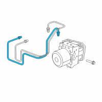 OEM 2008 Jeep Wrangler Tube Assembly-Master Cylinder To HCU Diagram - 52129152AE