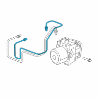 OEM 2014 Jeep Wrangler Tube Assembly-Master Cylinder To HCU Diagram - 52129153AF