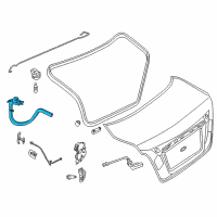 OEM 2016 Nissan Altima Hinge Assembly - Trunk Lid, LH Diagram - H4401-3TAMA