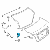 OEM 2017 Nissan Maxima Trunk Lid Lock Assembly Diagram - 84630-3TA0A
