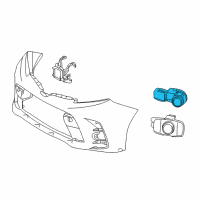 OEM 2020 Toyota RAV4 Park Sensor Diagram - 89341-08010-A0
