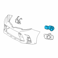 OEM 2018 Toyota Sienna Park Sensor Diagram - 89341-08010-A0