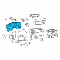 OEM 2001 Chevrolet Express 3500 Instrument Cluster Diagram - 9351155