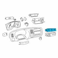OEM 1998 Chevrolet Express 3500 Heater & Air Conditioner Control Assembly Diagram - 15130958