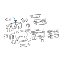 OEM 2001 Chevrolet Express 1500 Meter Asm-Engine Hour Diagram - 15173075