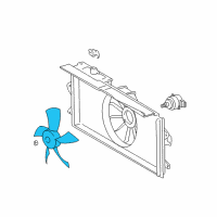 OEM Toyota Corolla Fan Blade Diagram - 16361-0D100