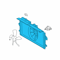 OEM Toyota Matrix Fan Shroud Diagram - 16711-0D160