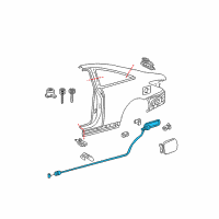 OEM 2006 Toyota Solara Release Cable Diagram - 77035-AA040