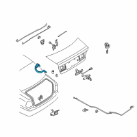 OEM Nissan Sentra Hinge Trunk RH Diagram - 84400-5M030