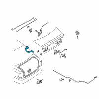 OEM 2002 Nissan Sentra Hinge Trunk RH Diagram - 84400-5M030