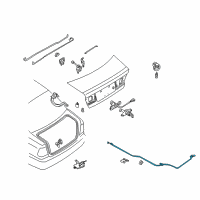 OEM 2001 Nissan Sentra Cable-Trunk Lid & Gas Filler Opener Diagram - 84650-5M000