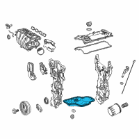 OEM 2020 Toyota Highlander Oil Pan Diagram - 12102-F0010
