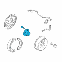 OEM 1996 Nissan Altima Hub Assembly Rear Diagram - 43200-0Z801