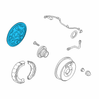 OEM 1998 Nissan Altima Plate Assy-Back, Rear Brake Rh Diagram - 44020-9E020