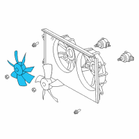 OEM 2007 Toyota Solara Fan Motor Diagram - 16361-0A131