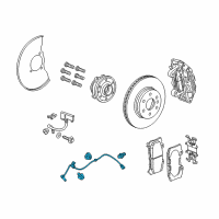 OEM GMC Front Speed Sensor Diagram - 84375752