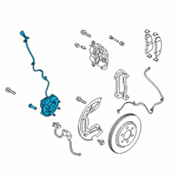 OEM 2018 Ford Expedition Front Hub & Bearing Diagram - JL1Z-1104-D