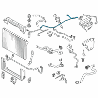 OEM 2014 BMW 750Li Engine Coolant Overflow Hose Diagram - 17-12-7-619-712