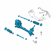 OEM 2012 Ford Focus Rack and Pinions Diagram - CV6Z3504H