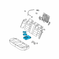 OEM 2006 Lincoln Zephyr Armrest Assembly Diagram - 6H6Z-5467112-AD