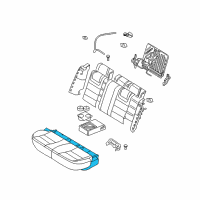 OEM 2009 Mercury Milan Seat Cushion Pad Diagram - 6H6Z-54600A88-A