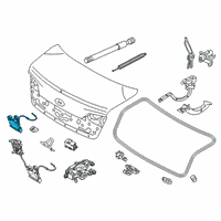 OEM 2018 Kia Cadenza Trunk Lid Latch Assembly Diagram - 81230F6000