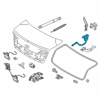 OEM Kia Cadenza Hinge Assembly-Trunk Lid Diagram - 79210F6000