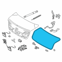 OEM 2017 Kia Cadenza Weatherstrip-Trunk Lid Opening Diagram - 87321F6000